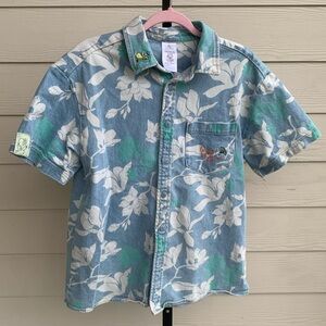 Disney Tiana the princess vacation beachy button down denim shirt small